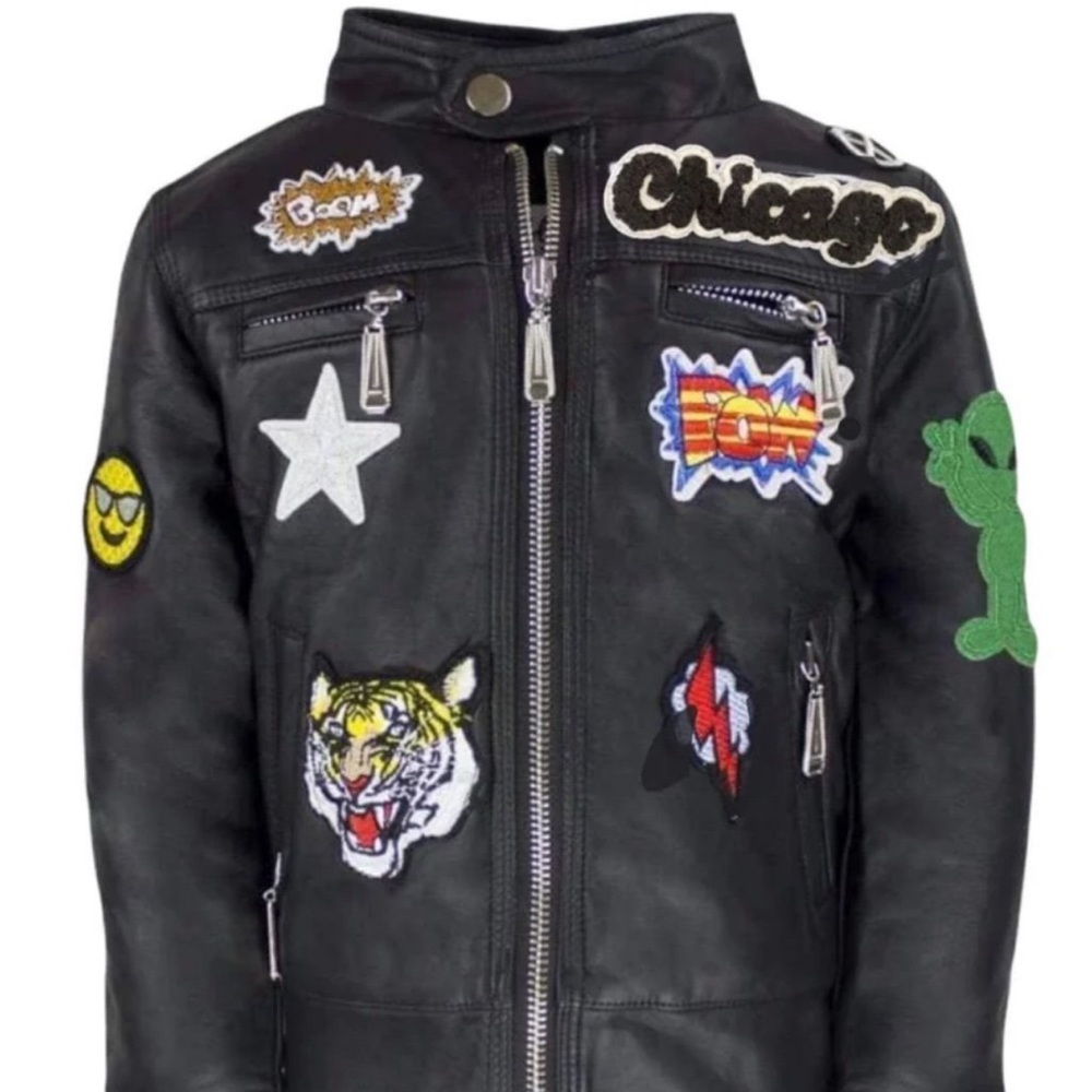 Lola + The Boys Black Patchwork Jacket